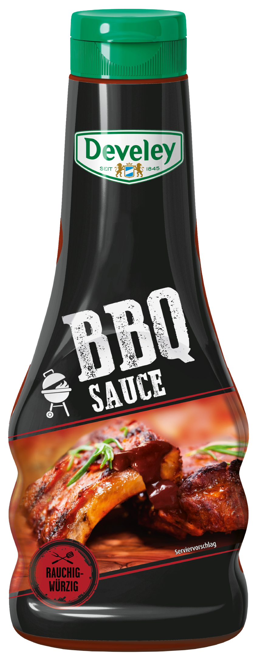 Die BBQ Sauce von Develey ist rauchig würzig und passt perfekt zu Burger, Steak und Geflügel, Squeeze, 250ml, grillsoße, vegan. vegetarisch