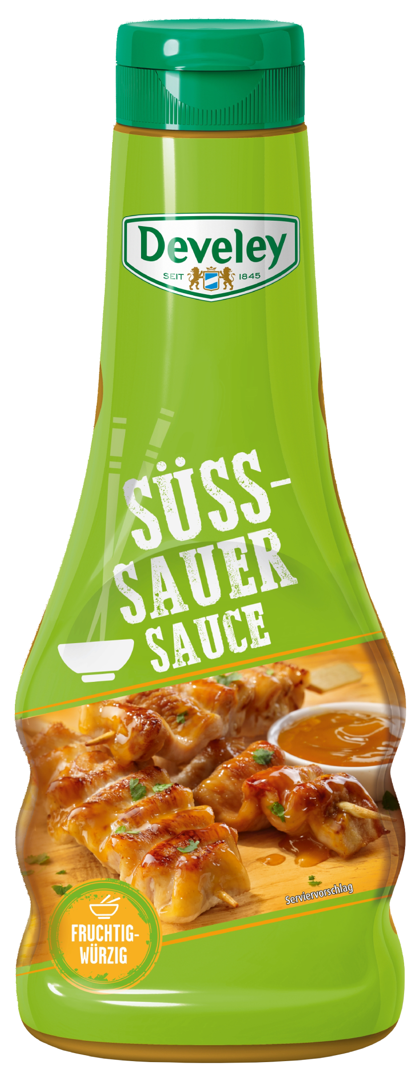 Die Süßsauer Sauce von Develey ist fruchtig würzig und passt perfekt zu Ofenkartoffeln,  Grillgemüse und Geflügel, Squeeze, 250ml, grillsoße, vegan. vegetarisch