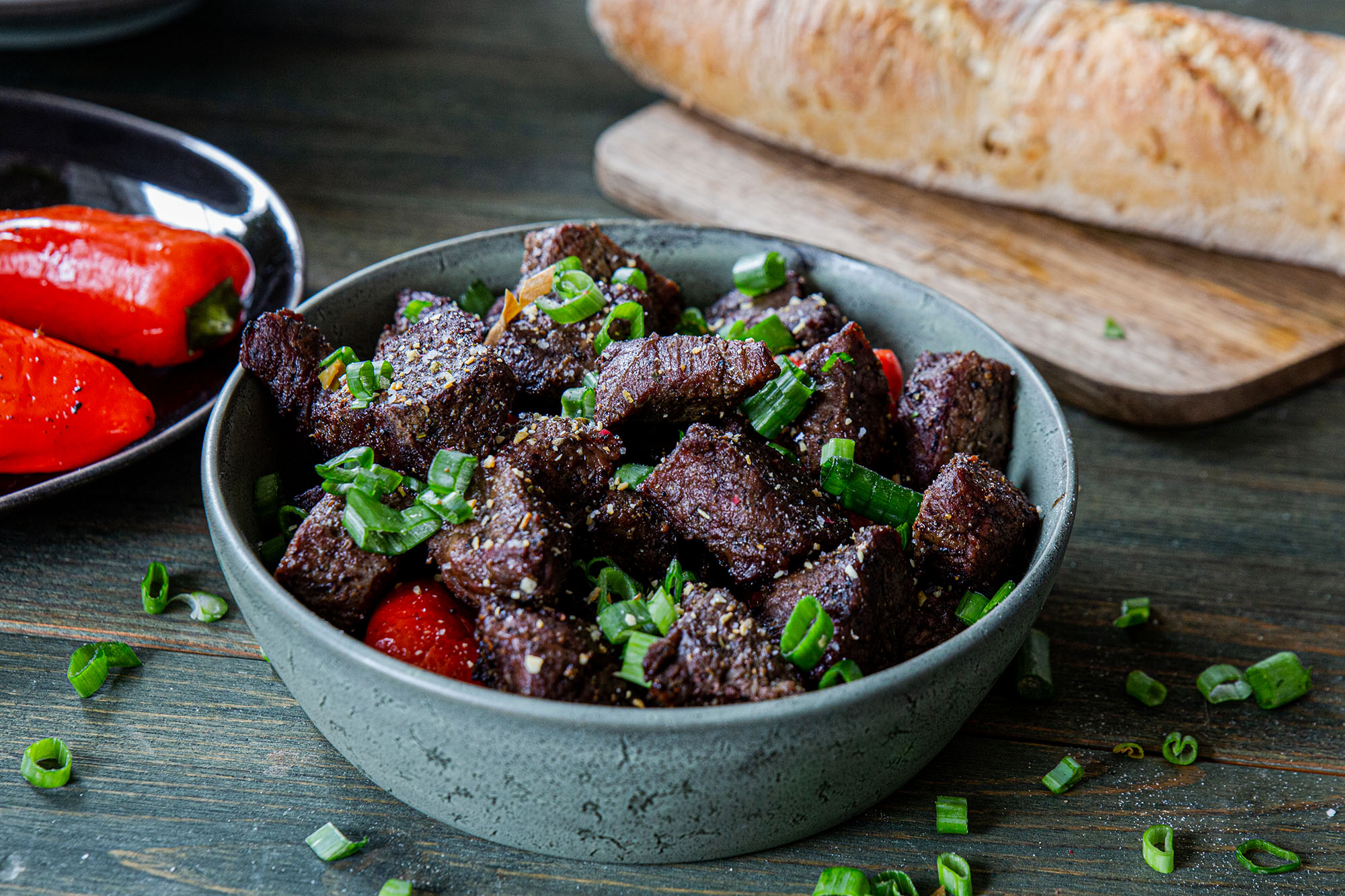 Rezept, Gericht von Develey: Steak Bites mit White BBQ Sauce